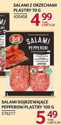 Selgros Salami dojrzewające pepperoni plastry 100g Bell oferta
