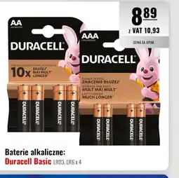 Eurocash Baterie alkaliczne: Duracell Basic LR03, LR6 x 4 oferta