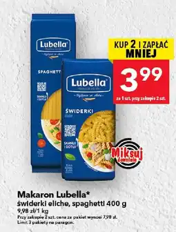 Lewiatan Makaron Lubella świderki eliche, spaghetti oferta