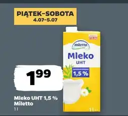Netto Mleko UHT 1,5% Miletto oferta