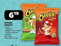 Netto Chrupki Cheetos pizza / ketchup / ginger & soy sauce / zielona cebulka / spirals Frito-Lay oferta