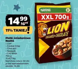 Netto Płatki śniadaniowe Lion / Cookie Crisp / Chocapic, Nesquik / Cini Minis Nestlé oferta