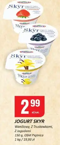 Chorten Jogurt Skyr waniliowy, z truskawkami, z jagodami OSM Piątnica oferta