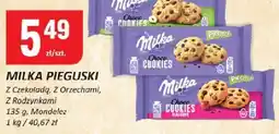 Chorten Ciastka Milka Pieguski z czekoladą, z orzechami, z rodzynkami Mondelez oferta