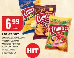 Chorten Chipsy Crunchips Pieczone Żeberka, Kremowa Papryka, X-Cut Ser-Cebula Lorenz oferta