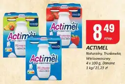 Chorten Napój Actimel naturalny, truskawka, wieloowocowy Danone oferta