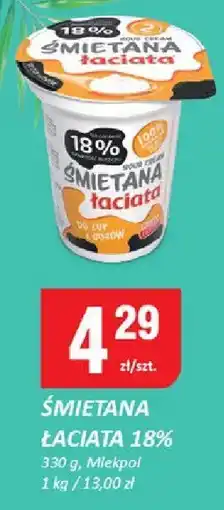 Chorten Śmietana łaciata 18% Mlekpol oferta