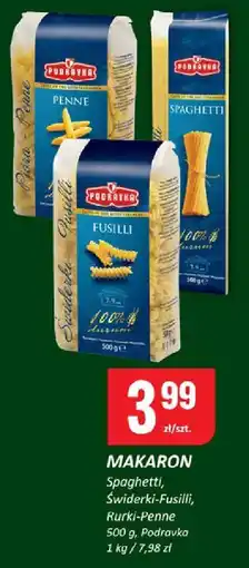 Chorten Makaron (spaghetti, świderki, fusilli, rurki-penne) Podravka oferta