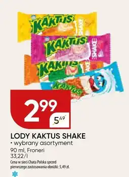 Chata Polska Lody Kaktus Shake Froneri różne smaki oferta