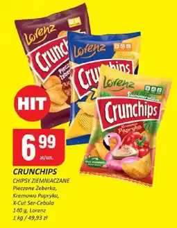Chorten Chipsy Crunchips Pieczone Żeberko/Kremowa Papryka/X-Cut Ser-Cebula Lorenz oferta