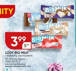 Chata Polska Lody Big Milk różne smaki Algida oferta