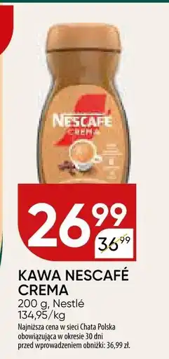 Chata Polska Kawa Nescafé Crema Nestlé oferta