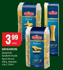 Chorten Makaron Podravka (Spaghetti, Świderki, Fusilli, Rurki-Penne) oferta