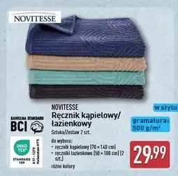 ALDI Ręczniki łazienkowe 50 x 100 cm Novitesse oferta