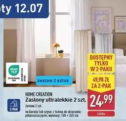 ALDI Zasłony letnie 140 x 245 cm Home Creation oferta