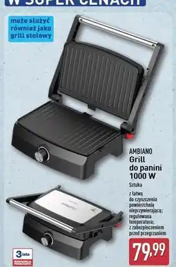 ALDI Grill do panini 1500 w Ambiano oferta