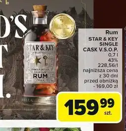 Carrefour Rum Star & Key Single Cask V.s.o.p oferta