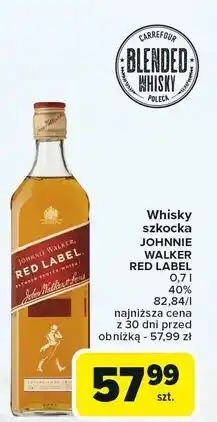 Carrefour Whisky Johnnie Walker Red Label oferta