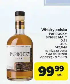 Carrefour Whisky Paprocky Single Barrel oferta