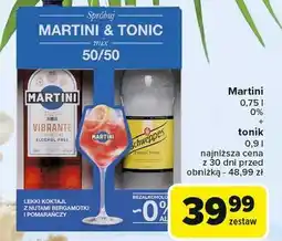 Carrefour Vermuth 750 ml + napój schweppes indian tonic 850 Martini Vibrante oferta