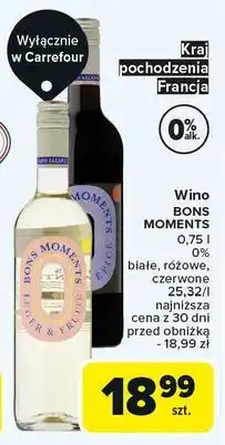 Carrefour Wino musujące Bons Moments oferta