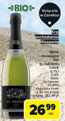Carrefour Wino El Hayedo Cava Bio oferta