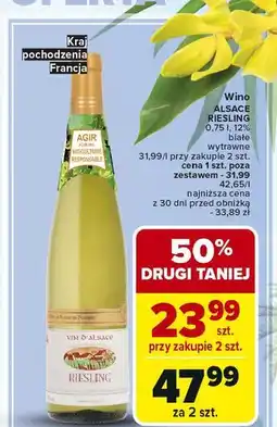 Carrefour Wino Vin D'alsace Riesling oferta