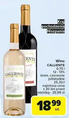 Carrefour Wino Calliente Valencia Semi-Sweet oferta