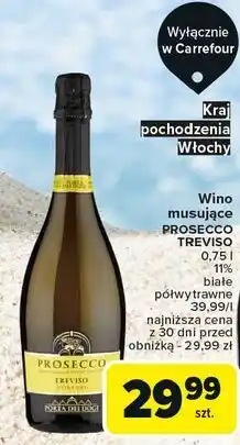 Carrefour Wino białe półmusujące Proseco Treviso Ddc oferta