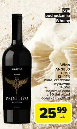 Carrefour Wino Angelo Primitivo oferta