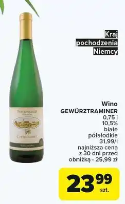 Carrefour Wino wytrawne Gewurztraminer oferta