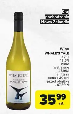 Carrefour Wino Whale's Tale Sauvignon Blanc oferta
