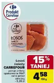 Carrefour Łosoś porcje z fileta Carrefour Targ Świeżości oferta