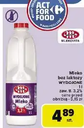 Carrefour Mleko bez laktozy 3.2% Mlekovita Wydojone oferta