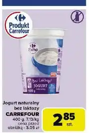 Carrefour Jogurt naturalny bez laktozy Carrefour Extra oferta