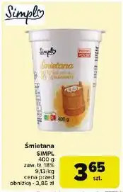 Carrefour Śmietana 18% Simpl oferta