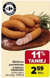 Carrefour Kiełbasa parówkowa Nasza Wędzarnia Carrefour oferta