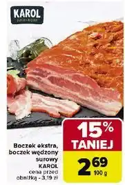 Carrefour Boczek wędzony surowy Karol oferta