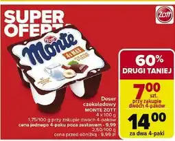 Carrefour Deser mleczno-czekoladowy z orzechami Zott Monte Max oferta