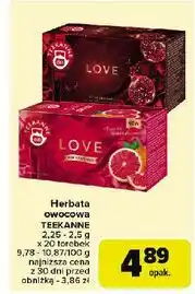 Carrefour Herbata pink grapefruit Teekanne Love oferta