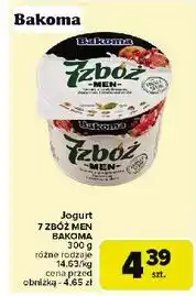 Carrefour Jogurt żurawina-czerwony grejpfrut Bakoma 7 Zbóż Men oferta