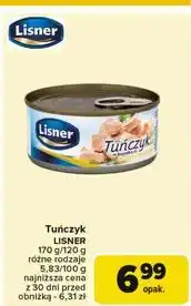 Carrefour Tuńczyk w kawałkach oleju Lisner oferta