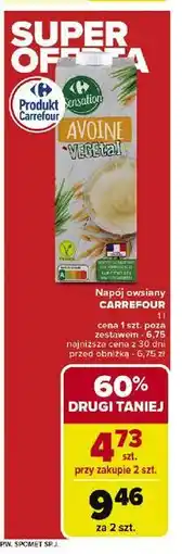 Carrefour Napój owsiany Carrefour Sensation oferta