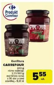 Konfitura wiśniowa niskosłodzona Carrefour
