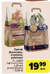 Carrefour Żwirek drewniany peletowy Animax Pets oferta