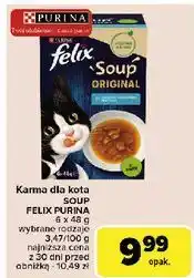 Carrefour Karma dla kota dorsz tuńczyk Purina Felix Soup Original oferta