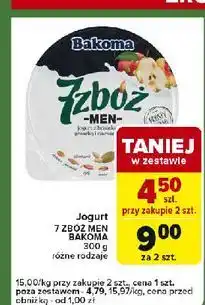 Carrefour Express Jogurt jabłko-pomarańcza Bakoma 7 Zbóż Men oferta