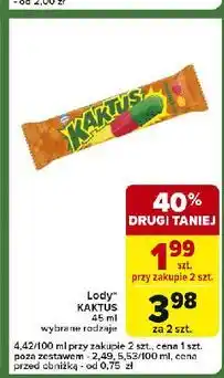 Carrefour Express Lody cytrynowo-truskawkowe Nestle Kaktus oferta