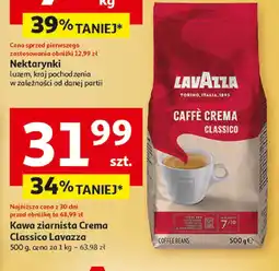 Auchan Kawa ziarnista Crema Classico Lavazza oferta