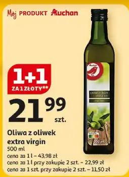 Auchan Oliwa z oliwek extra virgin Auchan oferta